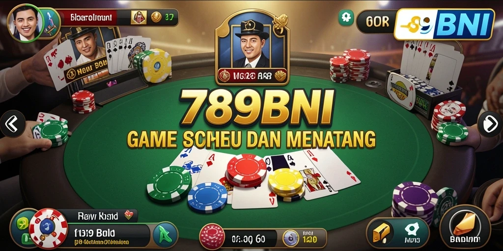 Tampilan permainan Poker di aplikasi 789BNI yang menarik.