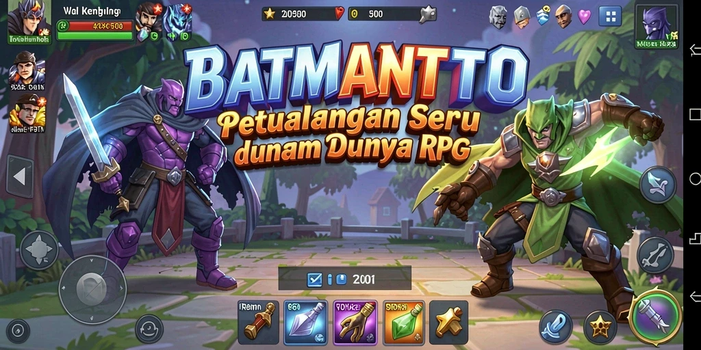 Screenshot utama BATMANTOTO menunjukkan pertarungan seru antara karakter di dalam dunia fantasi.