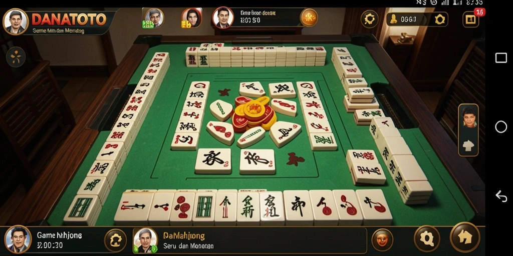 Tampilan gameplay menarik DANATOTO saat bermain Mahjong.