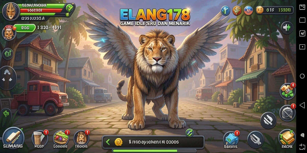 Tangkapan layar gameplay ELANG178 yang menampilkan keseruan idle.
