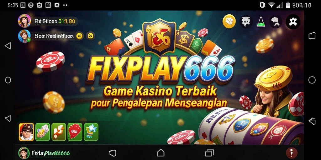Tampilan menawan dari gameplay Kasino FIXPLAY666 yang menarik dan interaktif.