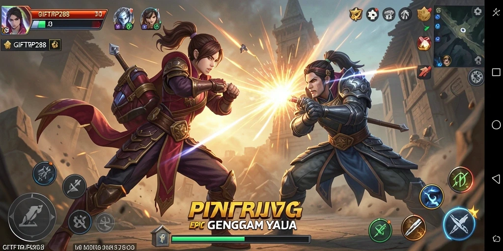 Tampilan pertarungan intens GIFTRP288 yang mendebarkan.
