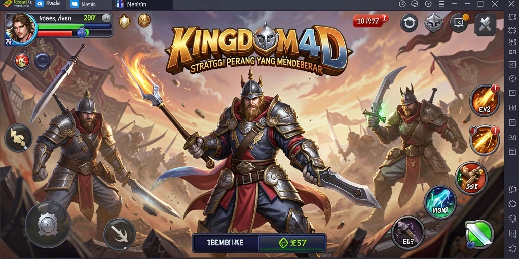 Tampilan gameplay seru KINGDOM4D dengan strategi yang mendebarkan.
