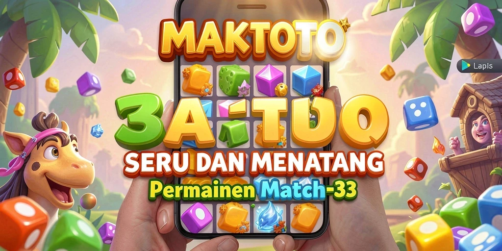 Tampilan menarik dari gameplay tindakan Match-3 di MAKTOTO.