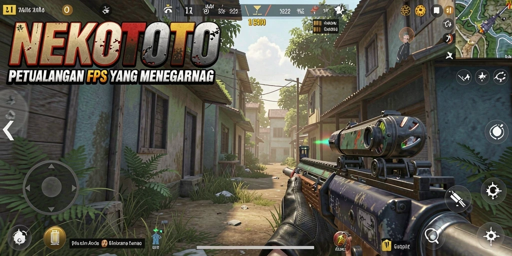 Screenshot dari gameplay menegangkan di NEKOTOTO.
