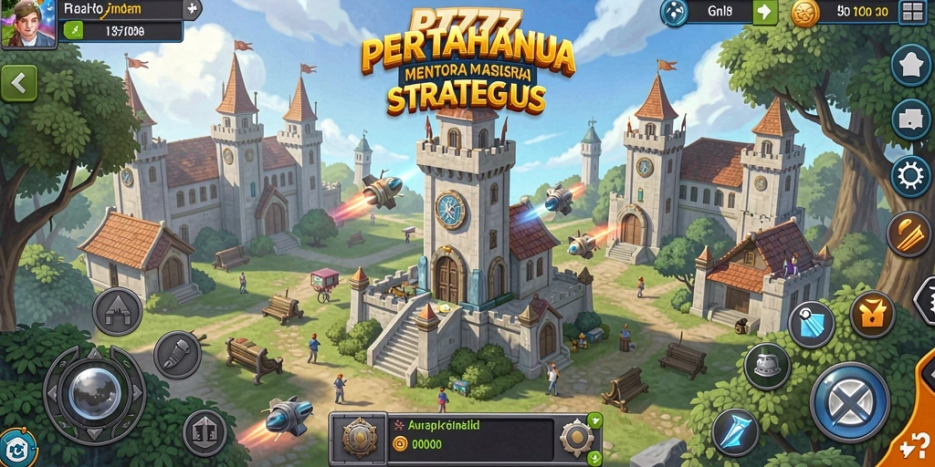 Screenshot gameplay PT777 yang menampilkan strategi Tower Defense.