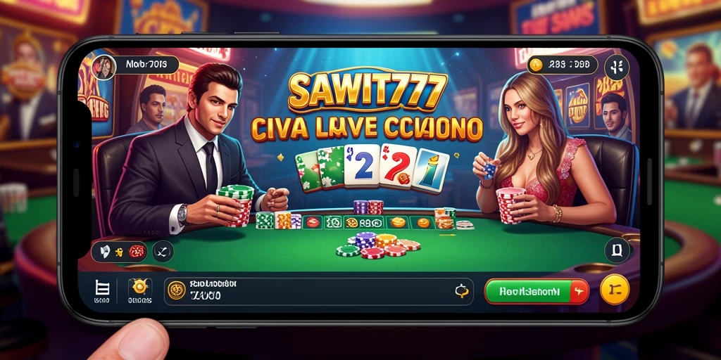 Tampilan gameplay Live Casino yang mendebarkan di SAWIT777.