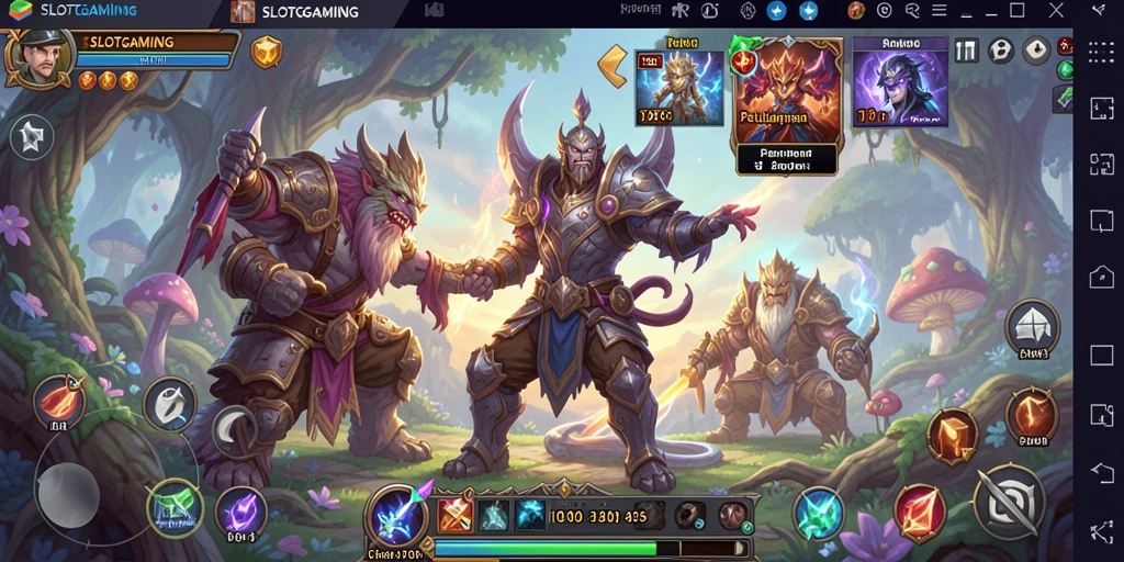 Screenshot yang menunjukkan aksi epik dalam permainan RPG SLOTGAMING.