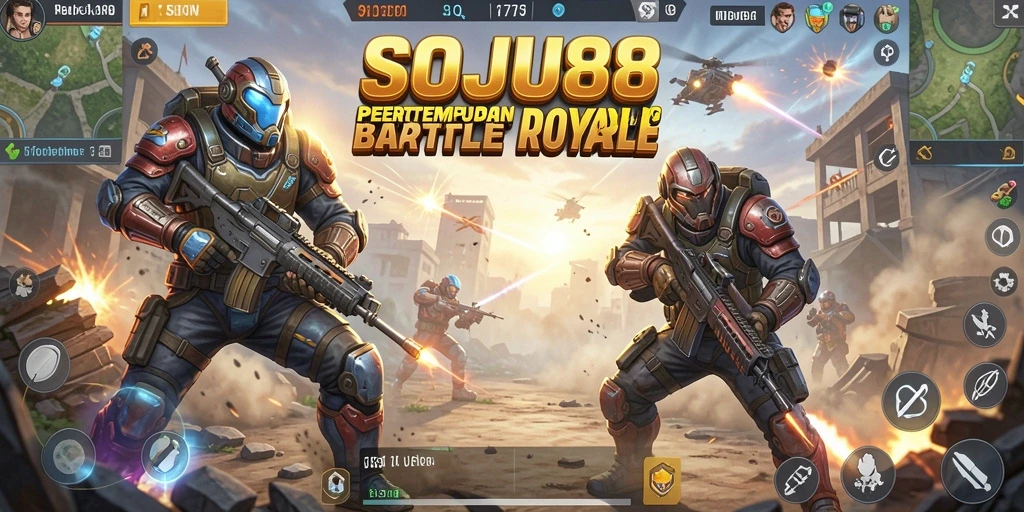 Tampilkan gameplay mendebarkan dari pertempuran dalam SOJU88.