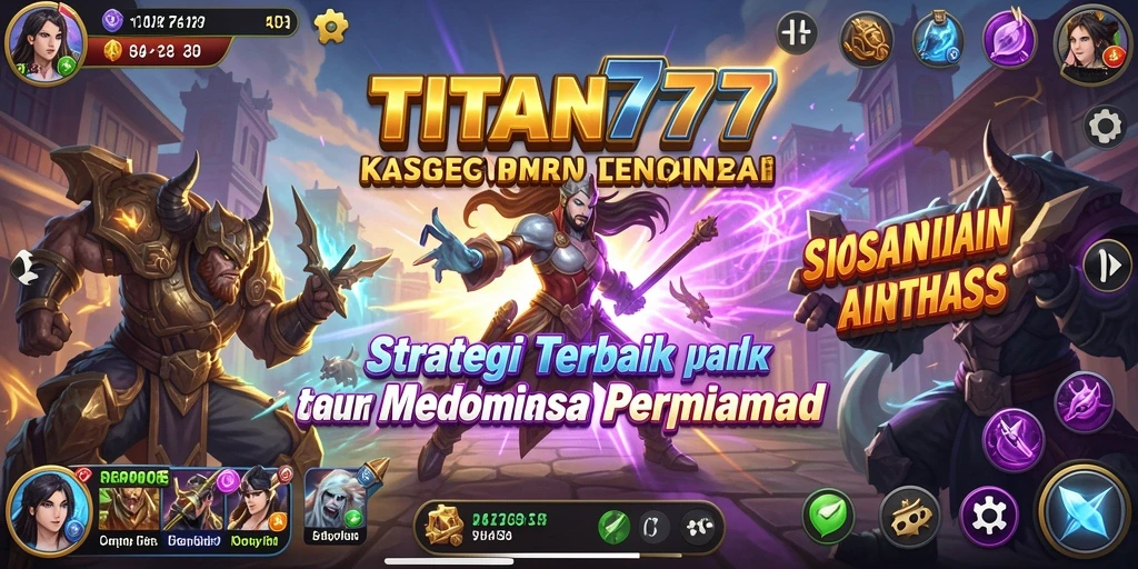 Tampilan gameplay seru dari TITAN777 yang penuh strategi dan taktik.