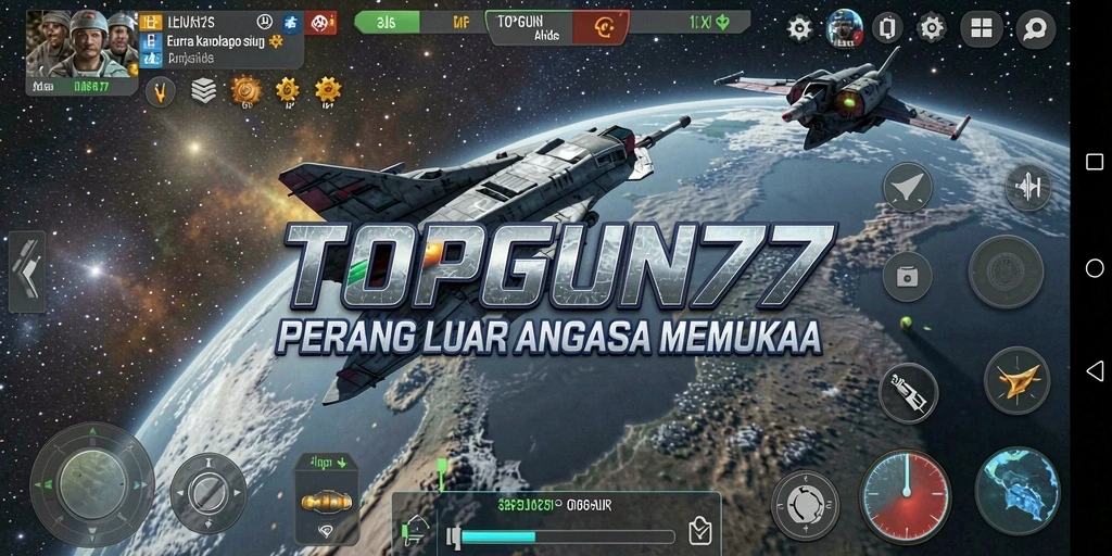 Gameplay mendebarkan dalam pertempuran FPS di TOPGUN77.